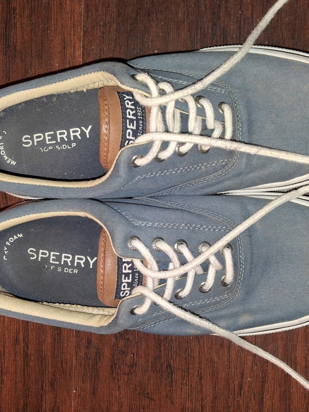 Sperry Men's Blue Canvas Lace-Up Sneakers